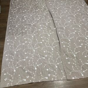 Floral Patterned Curtains 50x84 each